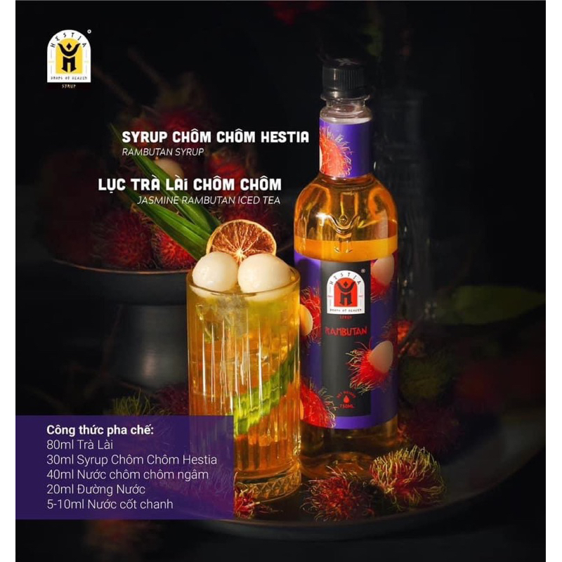 Syrup Hestia Chôm Chôm - Chai 750ml
