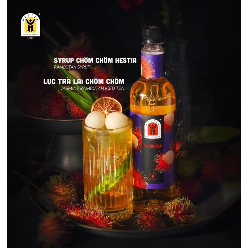 Syrup Hestia Chôm Chôm - Chai 750ml