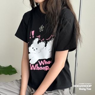 CHUBBIE © DOGWHOOP Baby Tee - Áo Baby Tee "Dogwhoop" in hình chó trắng