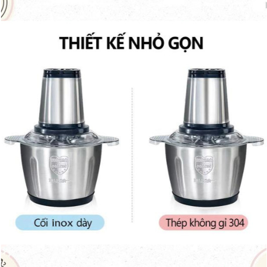 Máy Xay Thịt YUNOZA Đa Năng Inox 4 Lưỡi Siêu Bền 2023