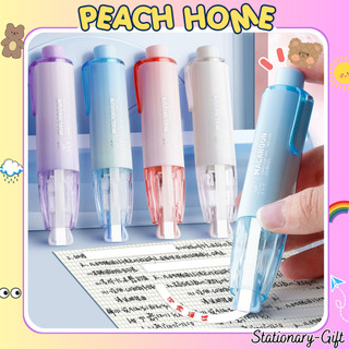 Bút Xóa Kéo 5mm TRONG SUỐT CÓ THỂ NẠP ĐẠN Màu Pastel Xinh Xắn Cây Viết Tẩy Băng Khô Deli Plus Mini Giá Rẻ Peach Home