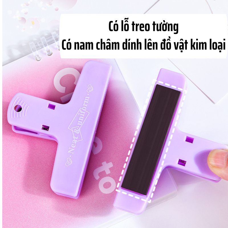 Dụng Cụ Kẹp Giấy Size To Kèm Nam Châm Màu Pastel Xinh Xắn Giá Rẻ Ghim Cài Hồ Sơ Ghi Chú Note Văn Phòng Phẩm Peach Home