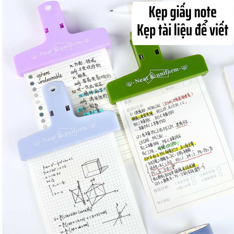 Dụng Cụ Kẹp Giấy Size To Kèm Nam Châm Màu Pastel Xinh Xắn Giá Rẻ Ghim Cài Hồ Sơ Ghi Chú Note Văn Phòng Phẩm Peach Home