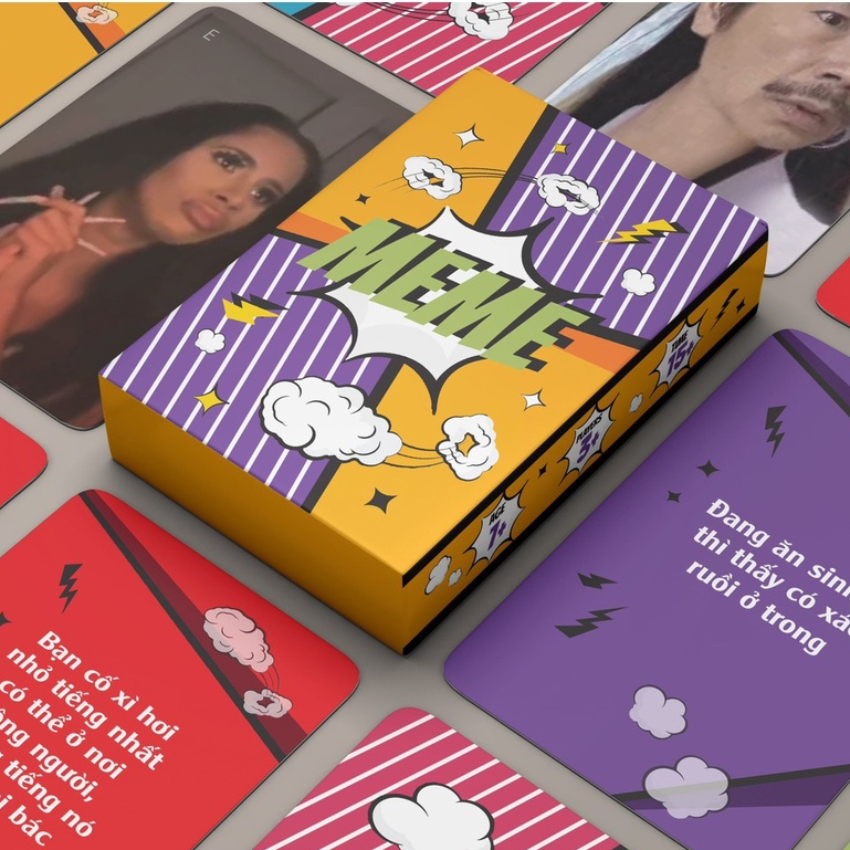 Bộ Bài Meme 50-200 Lá Chơi Vui Quên Lối Về, Boardgame Meme Hài Hước Chơi Nhóm Cùng Bạn Bè