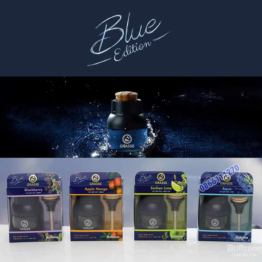 Grasse Blue Bullsone nước hoa xe ôtô cao cấp 100% dầu thơm Pháp sản xuất Hàn Quốc