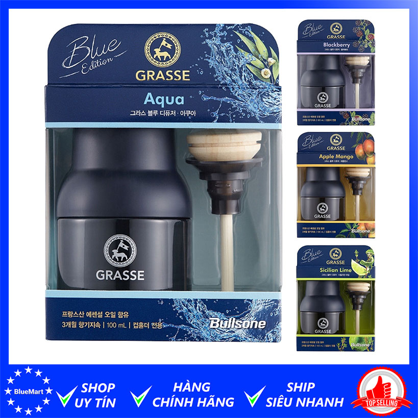 Grasse Blue Bullsone nước hoa xe ôtô cao cấp 100% dầu thơm Pháp sản xuất Hàn Quốc