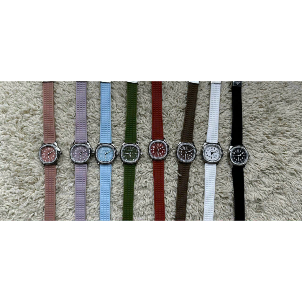 Đồng Hồ Nữ Patek Aquanaut Màu Mới - Dây Cao Su , Máy Pin, Size 34mm