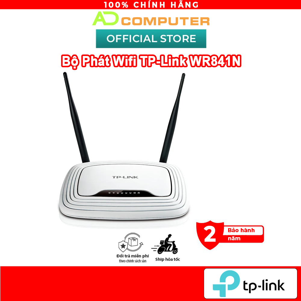 Bộ Phát Wifi Tplink WR841N 300Mbps- Hàng Chính Hãng