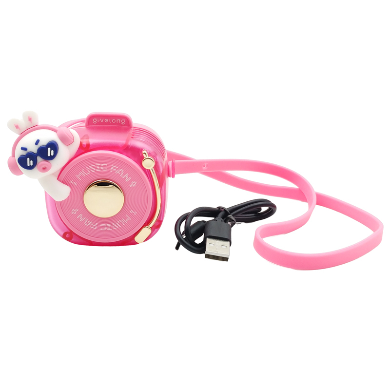 GL/120-123-Đồ chơi quạt tích điện siêu mát đeo cổ- Hình DJ Music