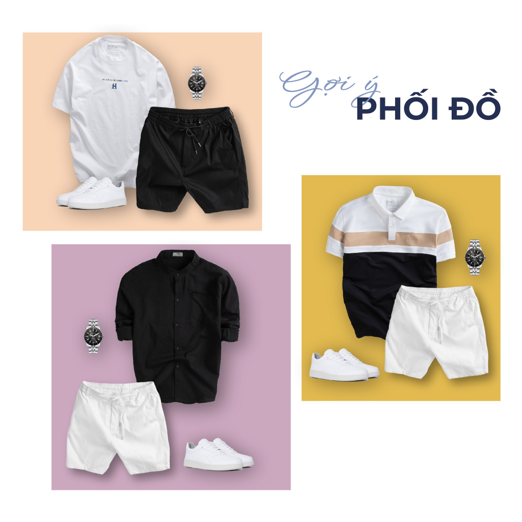 Quần Đùi Nam, Quần Short Nam Cạp Chun GRAYHOMME Trẻ Trung, Nam Tính, Mêm, Nhẹ, Thoáng BK123