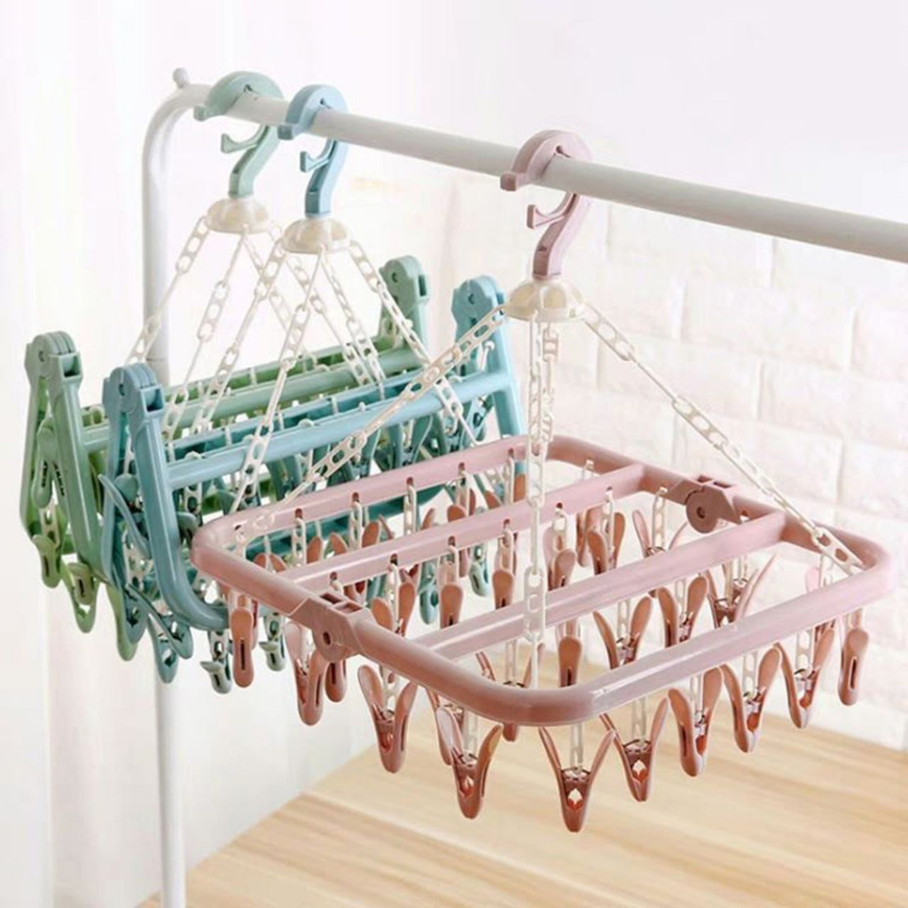 Móc chùm treo quần áo trẻ em 32 kẹp cao cấp