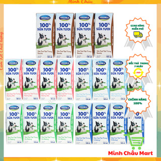 Sữa Vinamilk 180ml Có Đường/ Ít Đường/ Không Đường/ Dâu/ Socola Lốc 4 Hộp