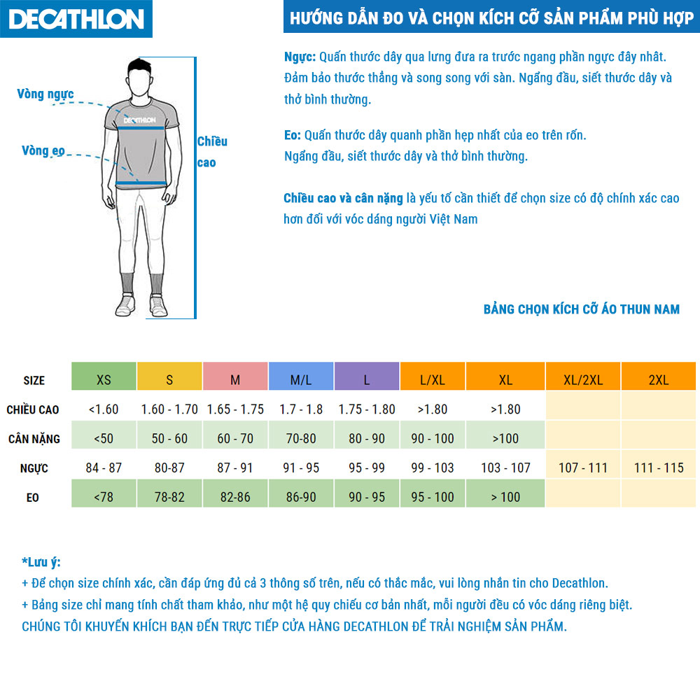 Áo thun dã ngoại thoải mái NH500 cho nam - Xanh ngọc QUECHUA mã 8583323