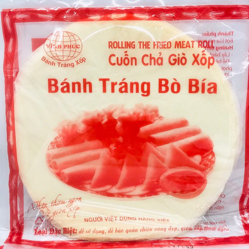 Túi 30 Lá bánh bò bía đậu xanh - vỏ bò bía làm nem cuốn chả giò