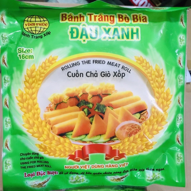 Túi 30 Lá bánh bò bía đậu xanh - vỏ bò bía làm nem cuốn chả giò