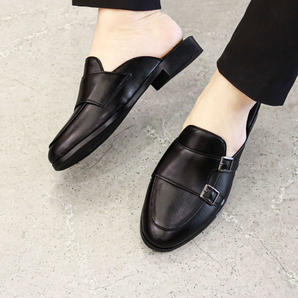 Giày sục nam đẹp, sục MonkStrap có 2 khuy da lì siêu mềm, thời trang mã L218