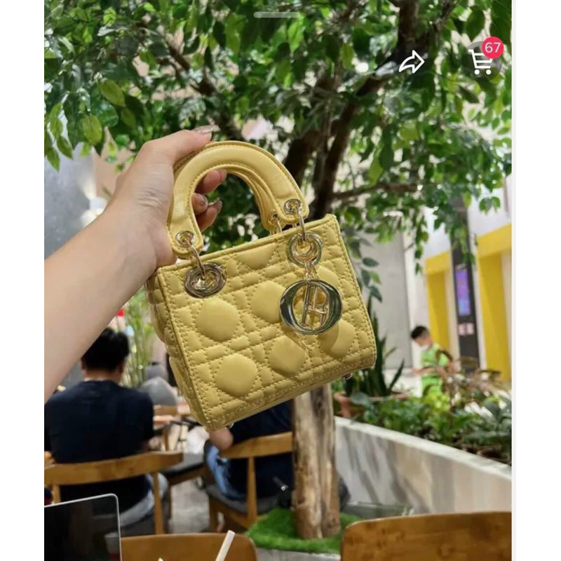 Túi Xách Di Lady Size Mini 15 Tang Vàng Siêu Xinh Mà Thời Thượng