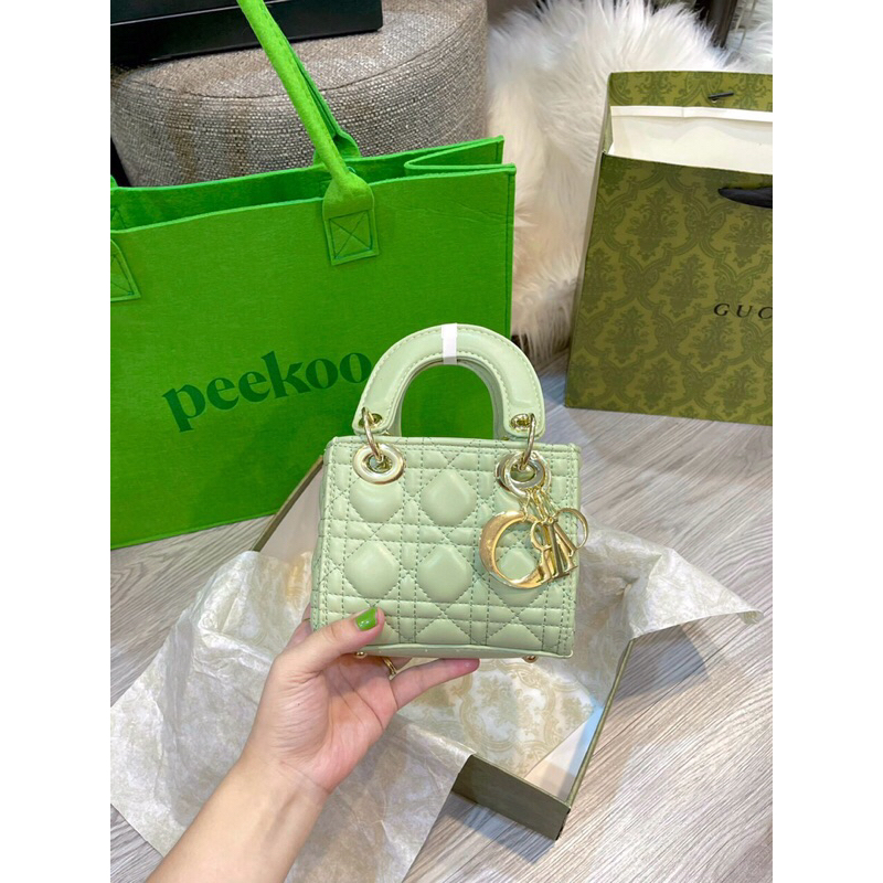 Túi Xách Di Lady Size Mini 15 Tang Vàng Siêu Xinh Mà Thời Thượng