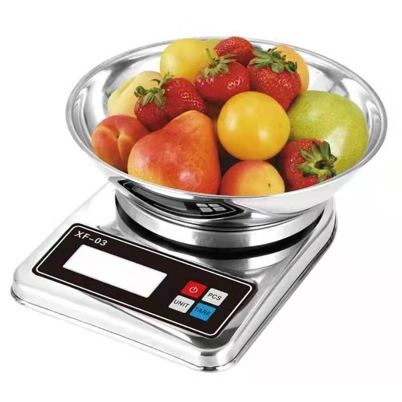 Cân Điện Tử Mini Nhà Bếp - Cân Inox XF-03 3kg 5kg & 7kg  .