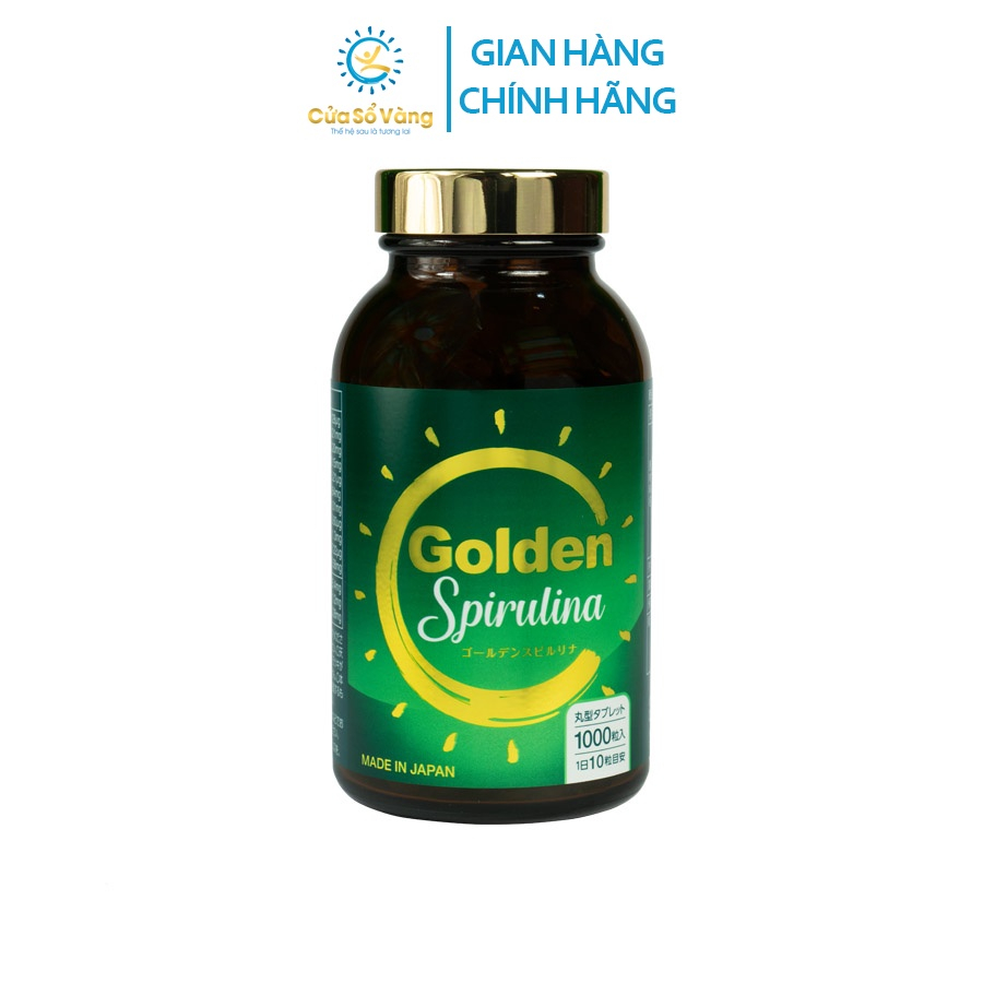 Tảo xoắn Golden Spirulina 1100 viên Cho Ba Mẹ Cửa Sổ Vàng