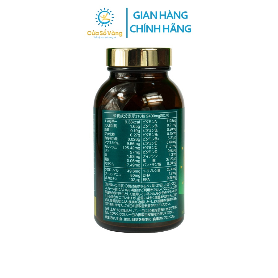 Tảo xoắn Golden Spirulina 1100 viên Cho Ba Mẹ Cửa Sổ Vàng