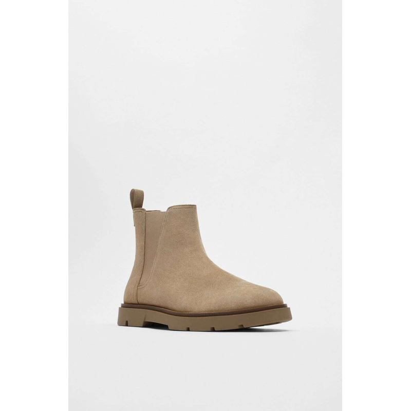 Giày bốt da lộn Zara authentic CHELSEA size 39