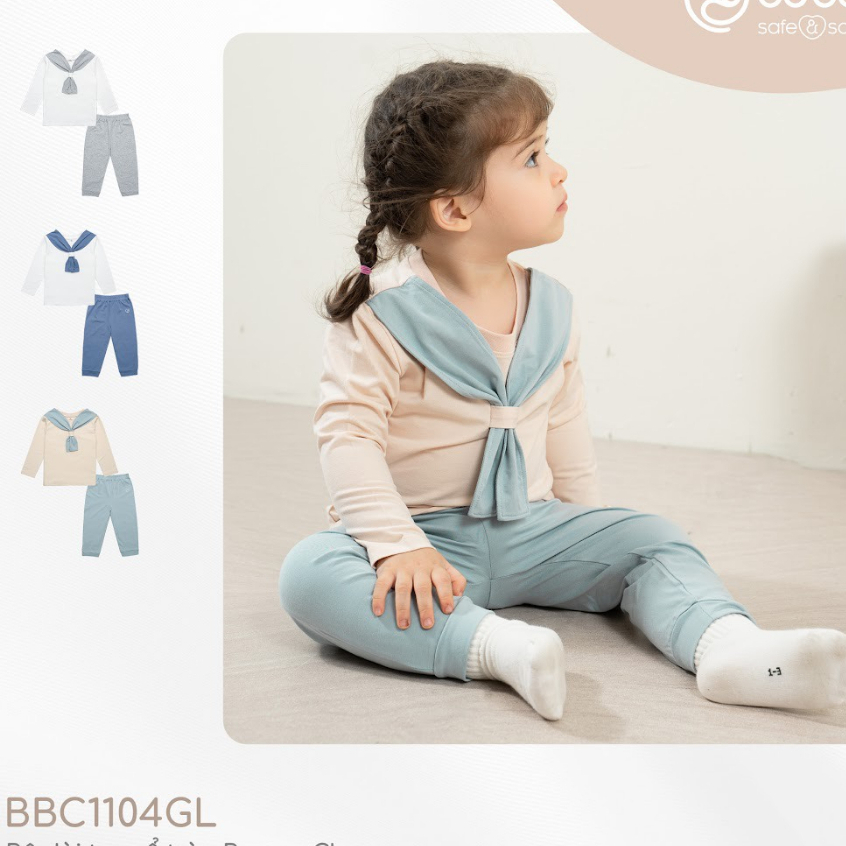 Bộ quần áo dài tay 5 màu Bamboo Cotton Bu, Bubaby Kyomi cho bé 6m - 4Y