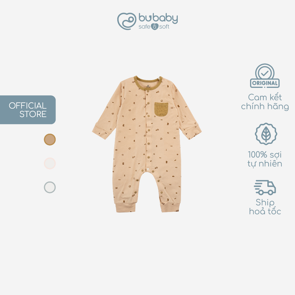 Body dài tay cài giữa Signature - Bambus BBB210204 | Quần áo BU Baby chính hãng