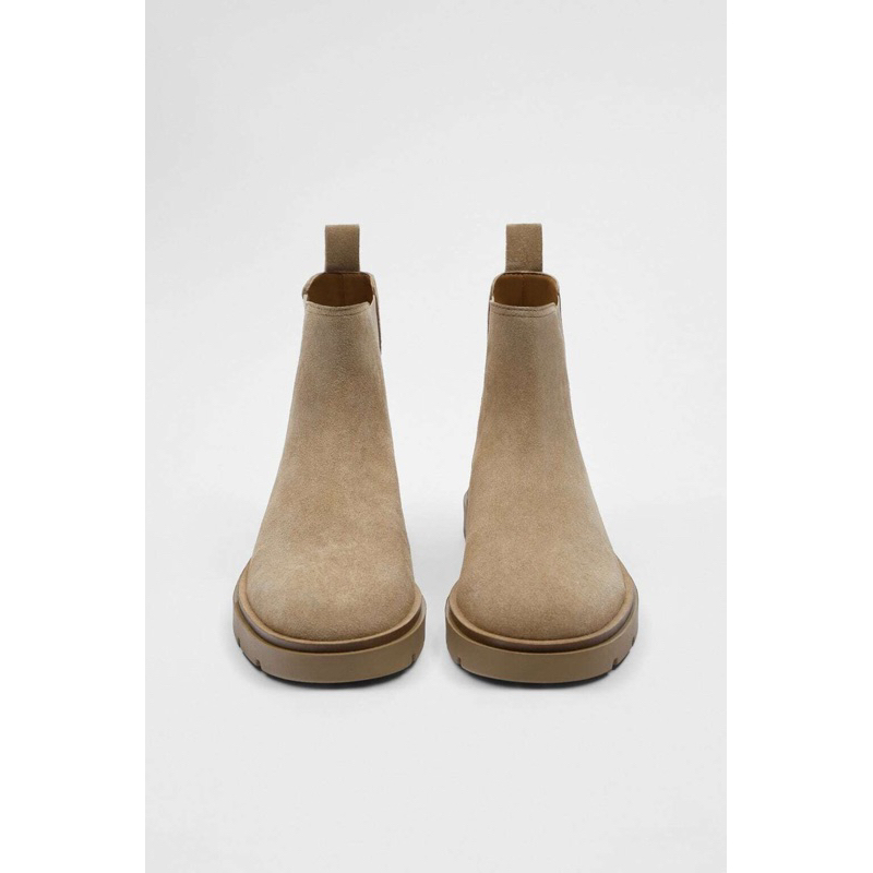 Giày bốt da lộn Zara authentic CHELSEA size 39