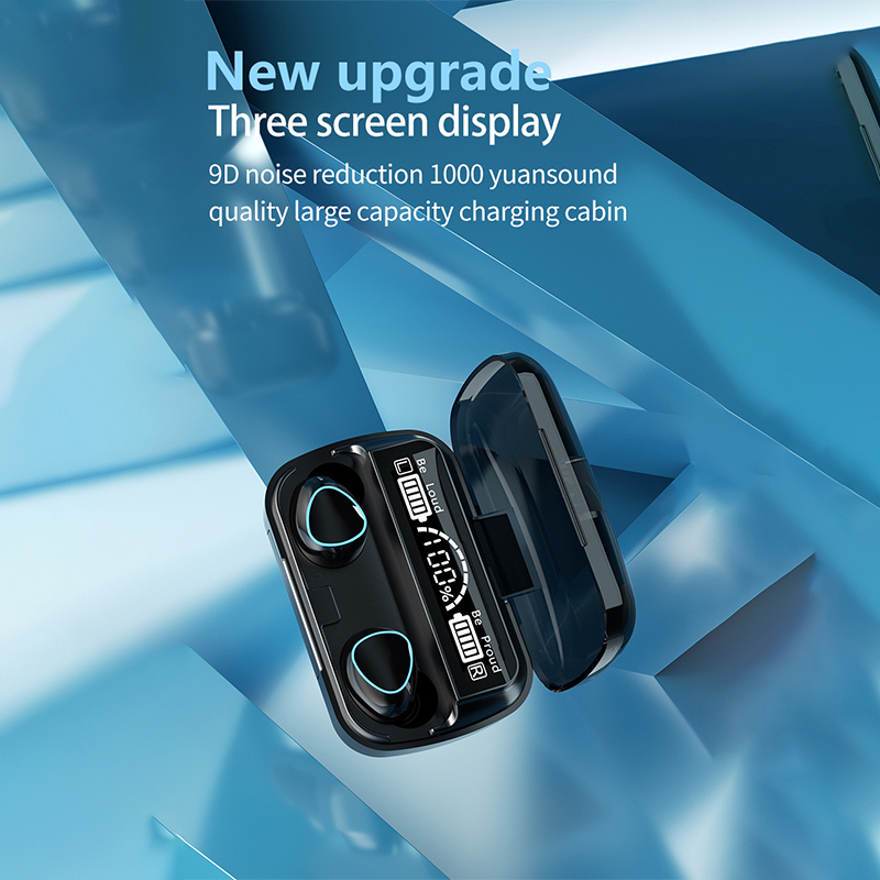 Hàng tồn kho tại địa phương Tai nghe Bluetooth M10 Pin trâu 3500maH Âm thanh chân thực, đèn led đẹp, hộp sạc có màn hình