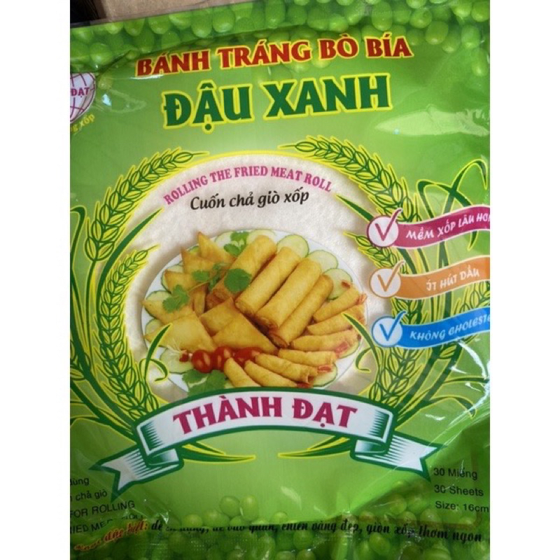 Túi 30 Lá bánh bò bía đậu xanh - vỏ bò bía làm nem cuốn chả giò