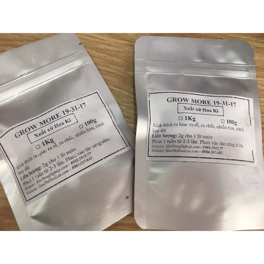 PHÂN BÓN LÁ 19-31-17 TÚI ZIP CHUYÊN DÙNG CHO LAN VÀ CÂY CẢNH - MAI HUY