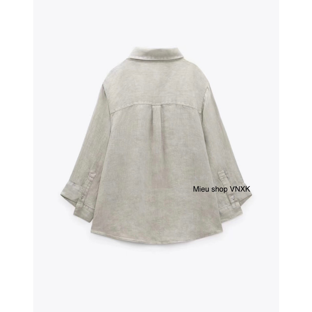 Áo sơmi linen tưng Z* R dư xịn