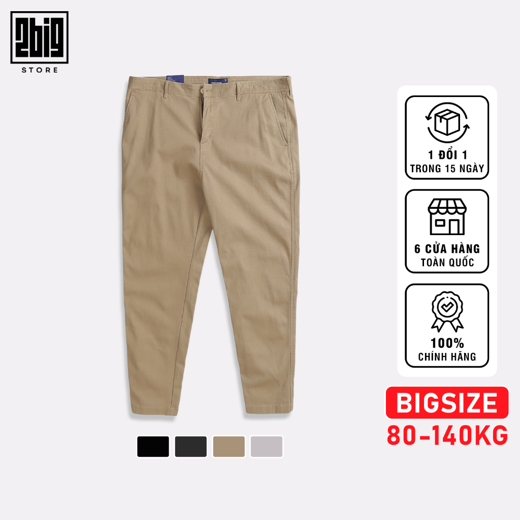 BIGSIZE NAM 80-140KG QUẦN KAKI TÚI HẬU KK001 2BIG NAVY STAR