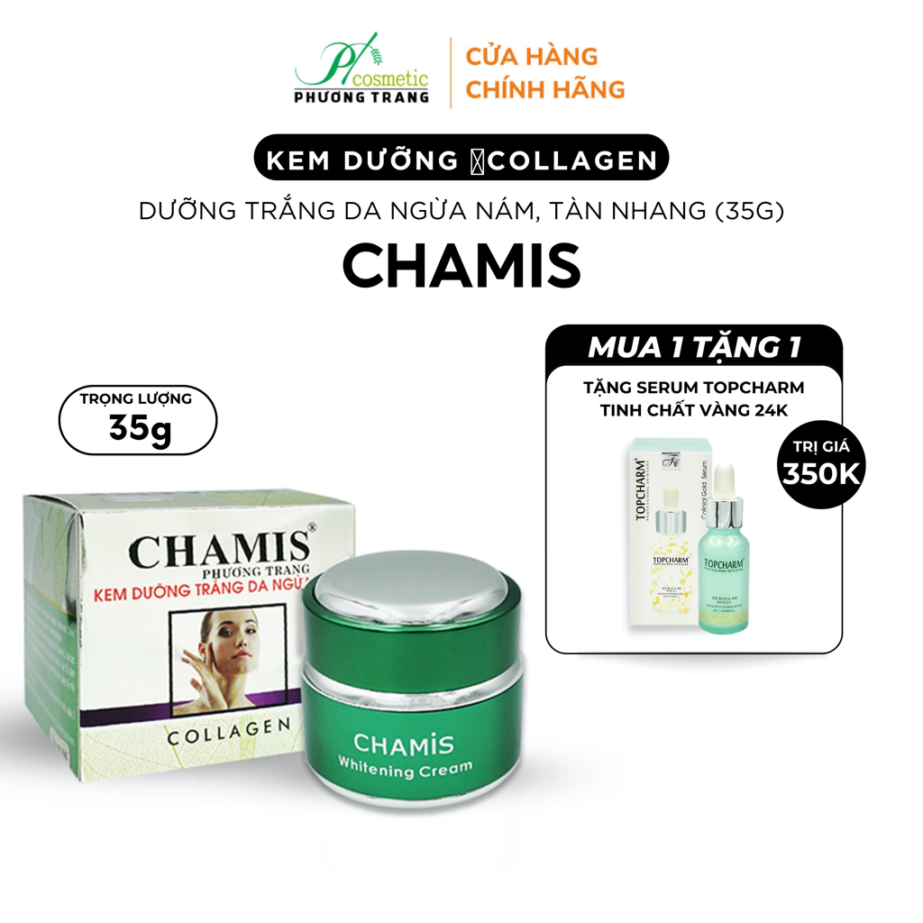 Kem dưỡng trắng da collagen Chamis - ngừa nám, phục hồi độ mịn và mềm mại cho da
