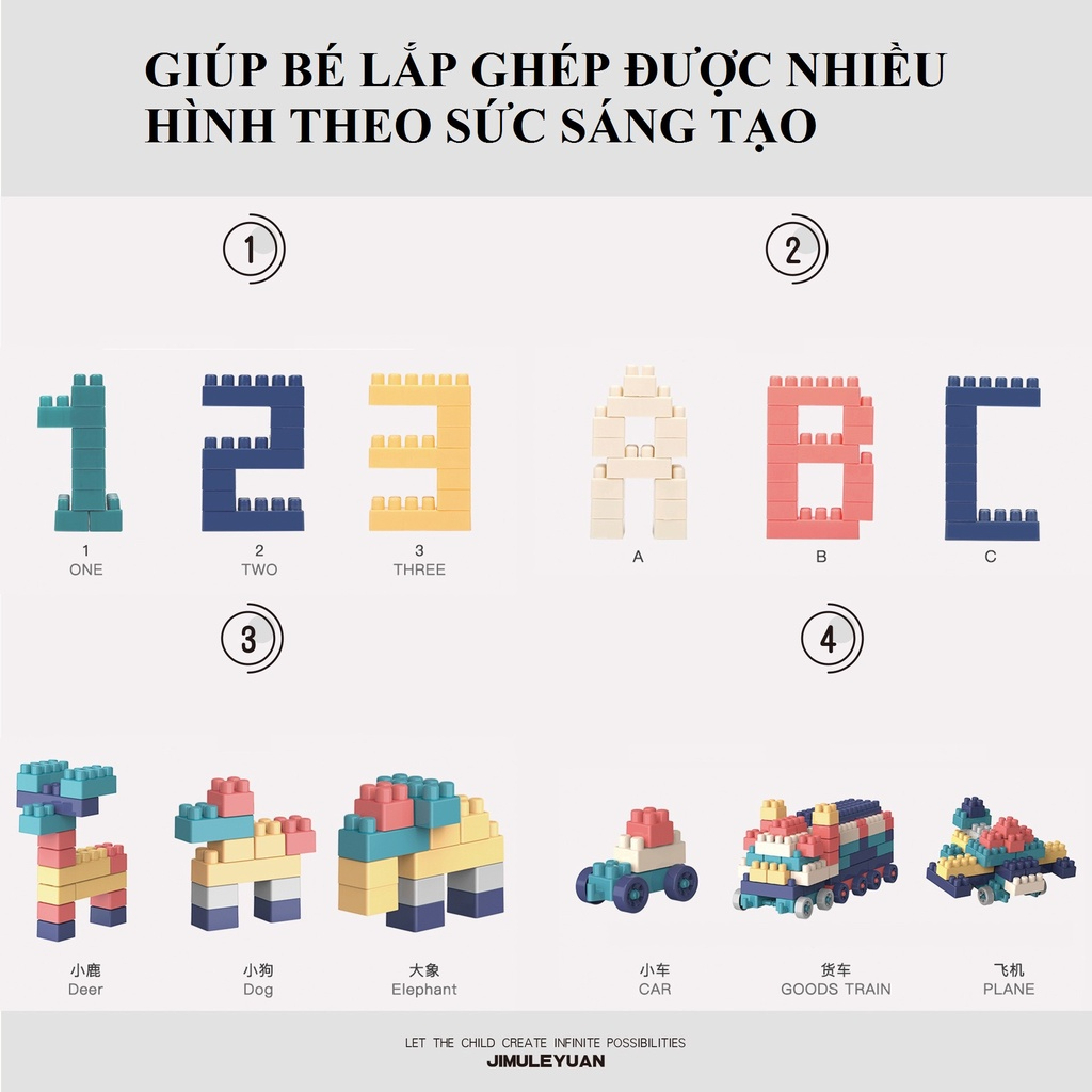 Bộ Đồ Chơi Xếp Hình 520 Chi Tiết Sáng Tạo Tư Duy, Làm Quà Dành Cho Bé 3-10 Tuổi