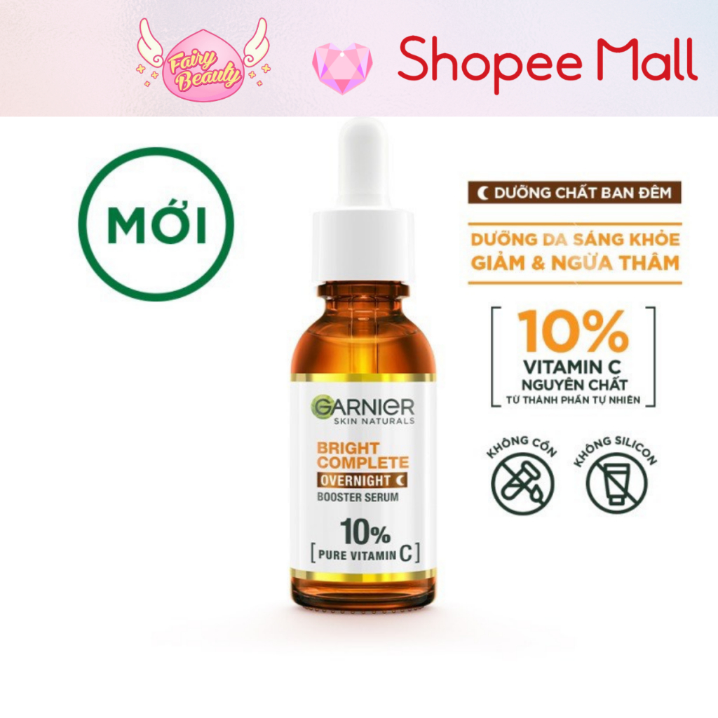Tinh Chất Dưỡng Ban Đêm 10% Vitamin C Giúp Làm Sáng Da Bright Complete Overnight 10% Pure Vitamin C 30ml