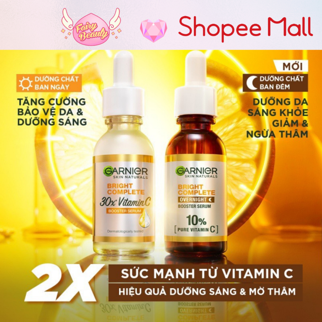 Tinh Chất Dưỡng Ban Đêm 10% Vitamin C Giúp Làm Sáng Da Bright Complete Overnight 10% Pure Vitamin C 30ml