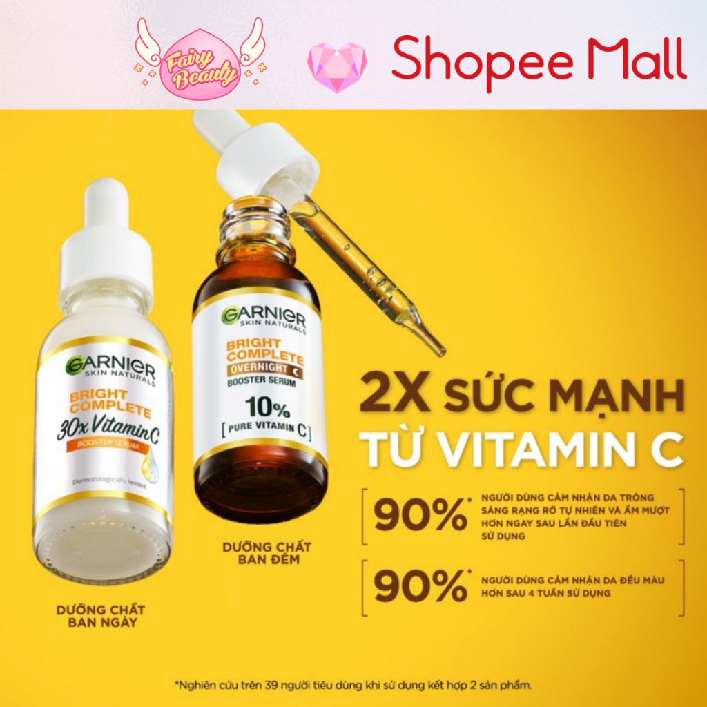 Tinh Chất Dưỡng Ban Đêm 10% Vitamin C Giúp Làm Sáng Da Bright Complete Overnight 10% Pure Vitamin C 30ml
