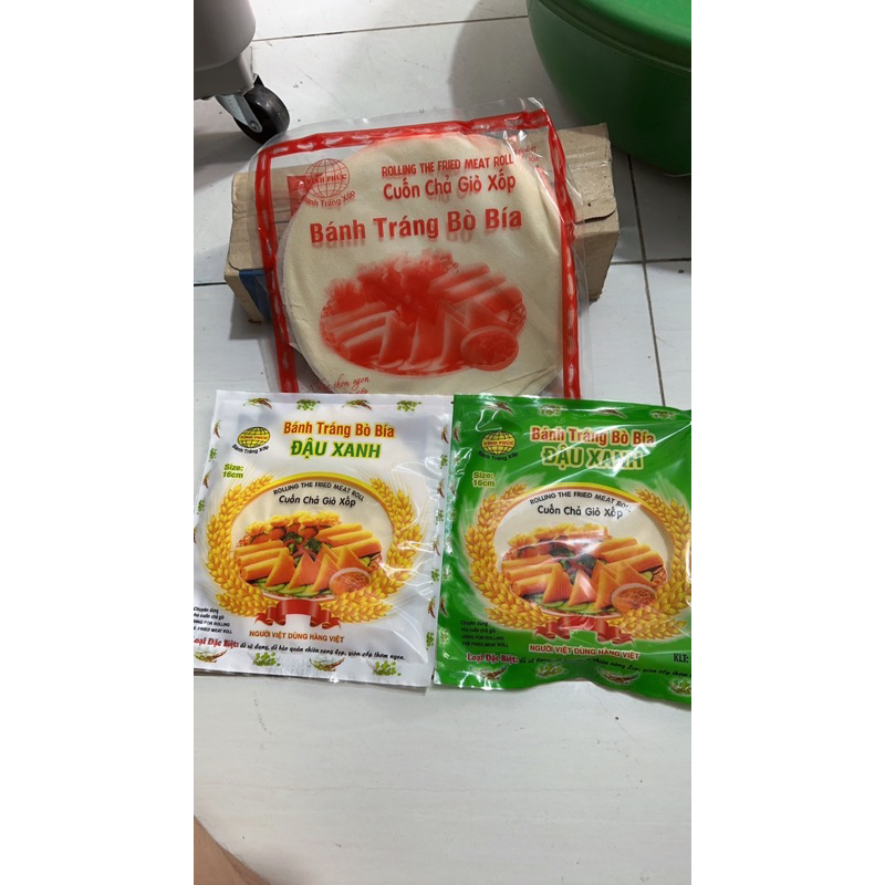 Túi 30 Lá bánh bò bía đậu xanh - vỏ bò bía làm nem cuốn chả giò