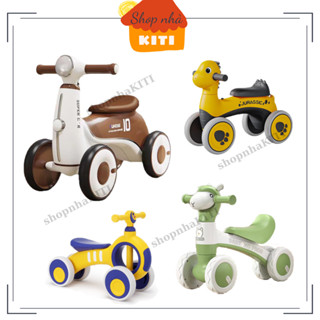 Xe chòi chân mẫu Te giac - Hươu - Phi hành gia - Mèo cho bé từ 1-3 tuổi - CÓ ĐÈN NHẠC