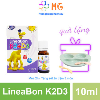 Combo 2 Lọ LineaBon K2 D3 - Vitamin D3 K2 Mk7 tăng chiều cao, hấp thu Canxi tối đa cho bé, dùng cho trẻ sơ sinh, trẻ em