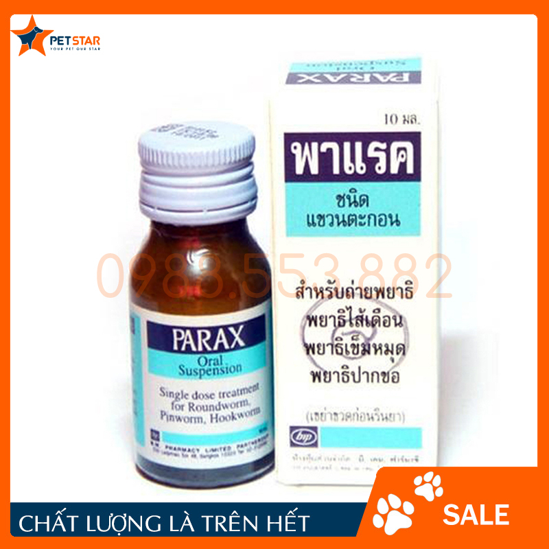 Tẩy Giun Parax Dành Cho Chó Mèo Tẩy Giun Nước parax 10ml Cho Chó Mèo