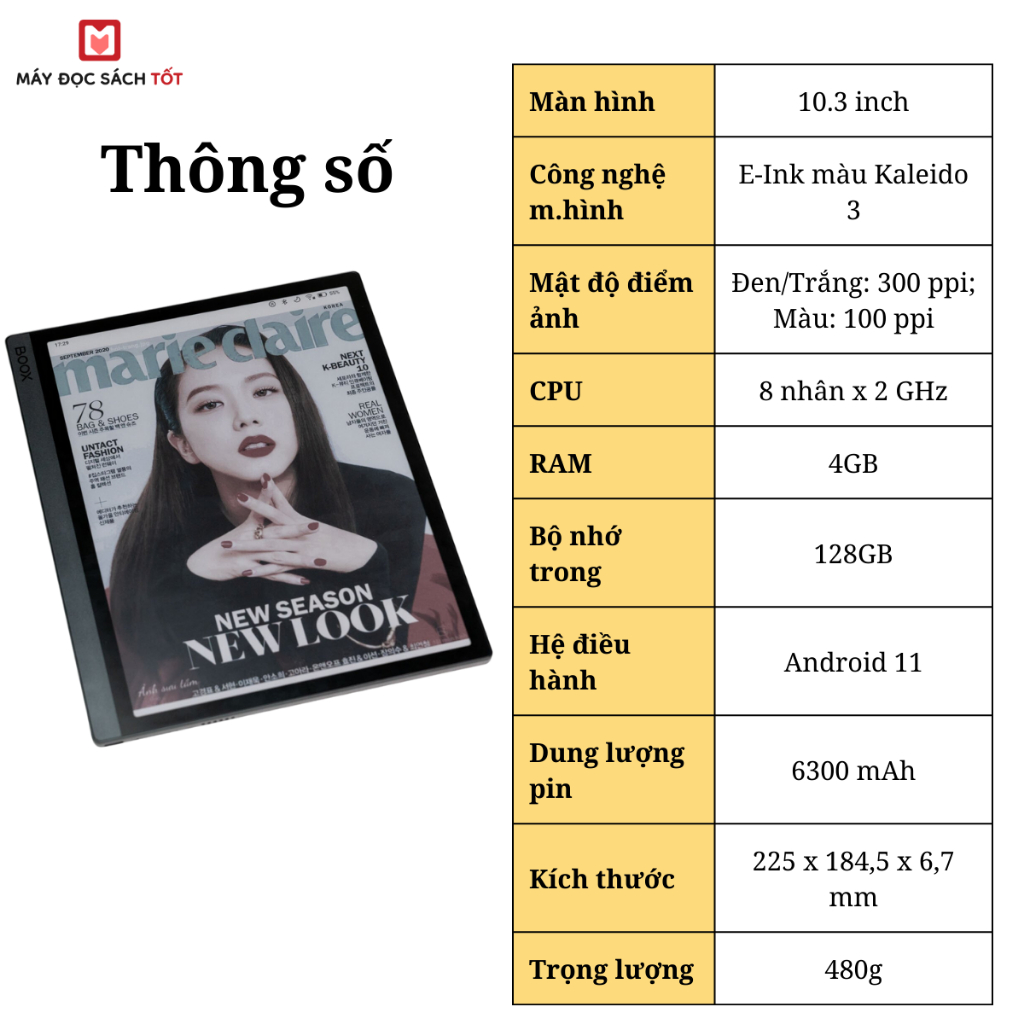 Máy đọc sách chính hãng BOOX Tab Ultra C