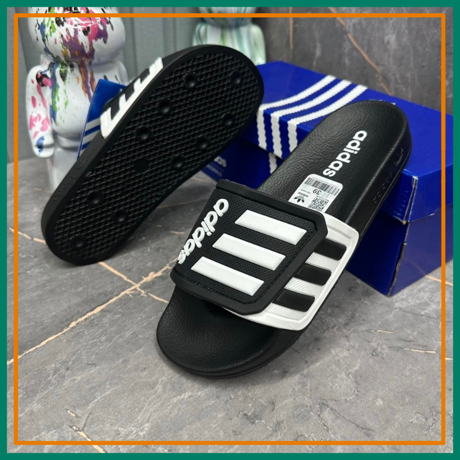 Dép nam A.d.i.d.a.s thể thao hot trend , dép nam adidas đế cao su êm chân bền chắc thời trang 3 sọc chống thấm nước NM11