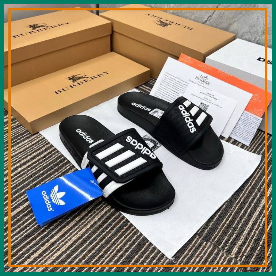 Dép nam A.d.i.d.a.s thể thao hot trend , dép nam adidas đế cao su êm chân bền chắc thời trang 3 sọc chống thấm nước NM11