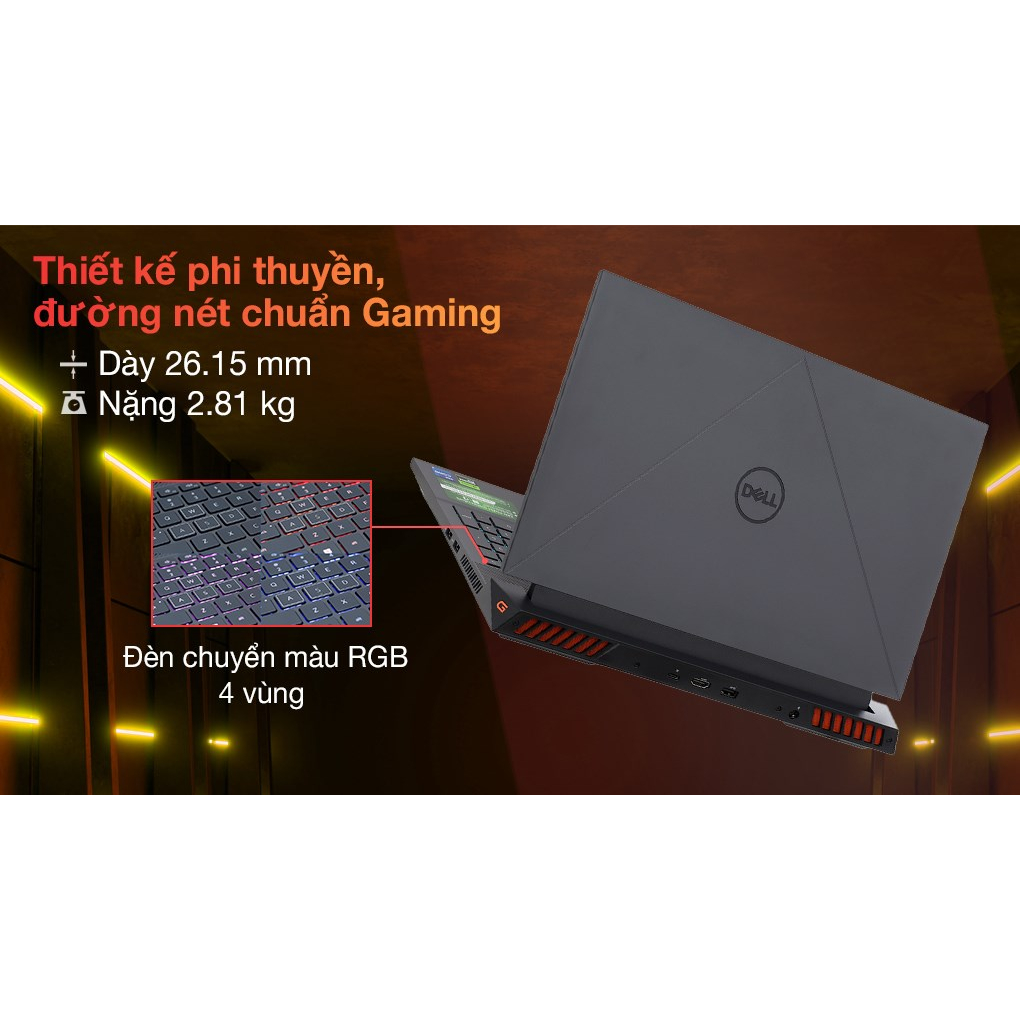 Laptop Dell Gaming G15-5530 GR4060 i7-13650HX, 512GB, 16GB, 15.6''FHD, Win 11