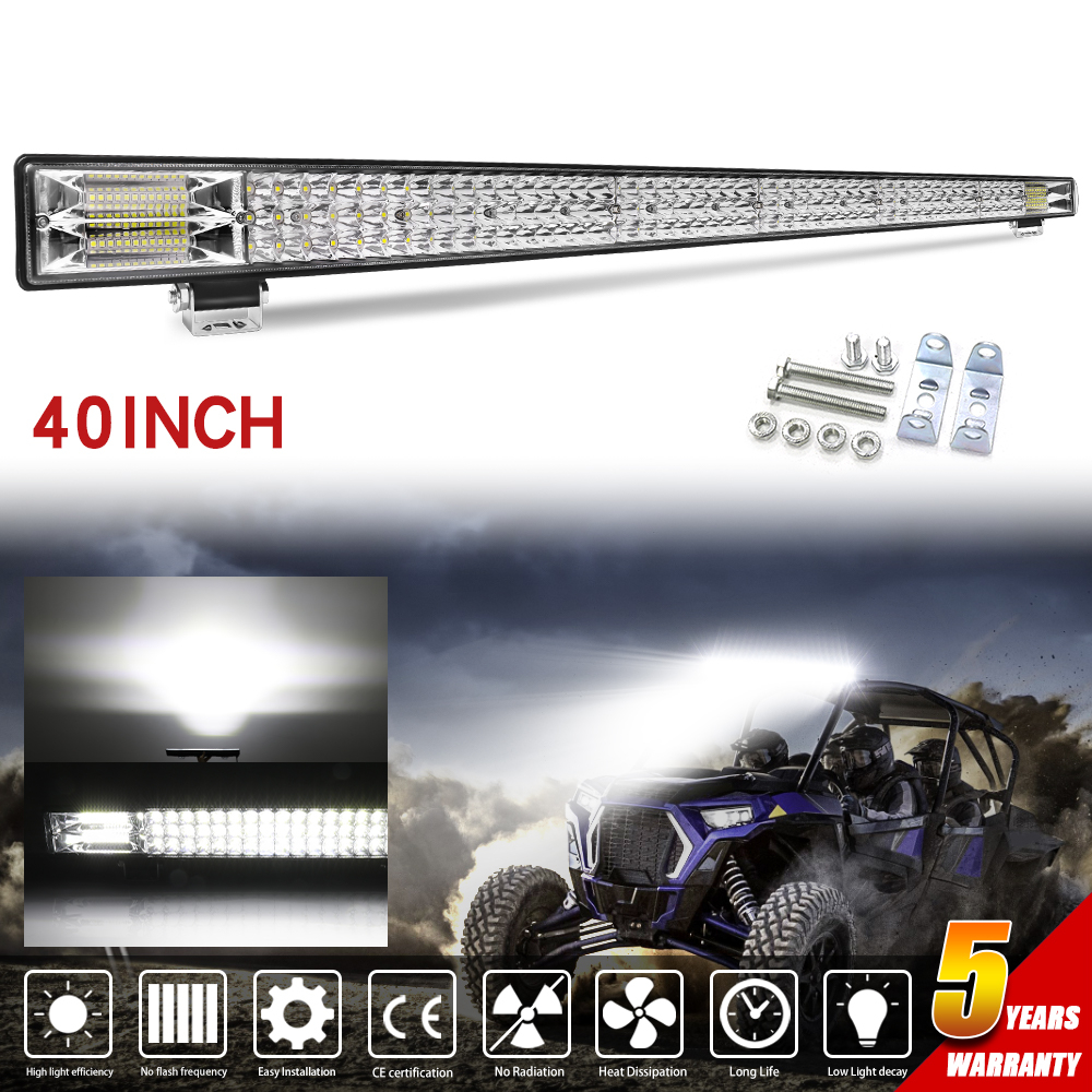 32 inch Led Bar Ba Hàng 12inch 20INCH 40 inch LED Làm Đèn Lái Xe Điểm Lũ Tia Cho Xe Tải ĐẦU Kéo ATV XE SUV Thuyền12v 24v