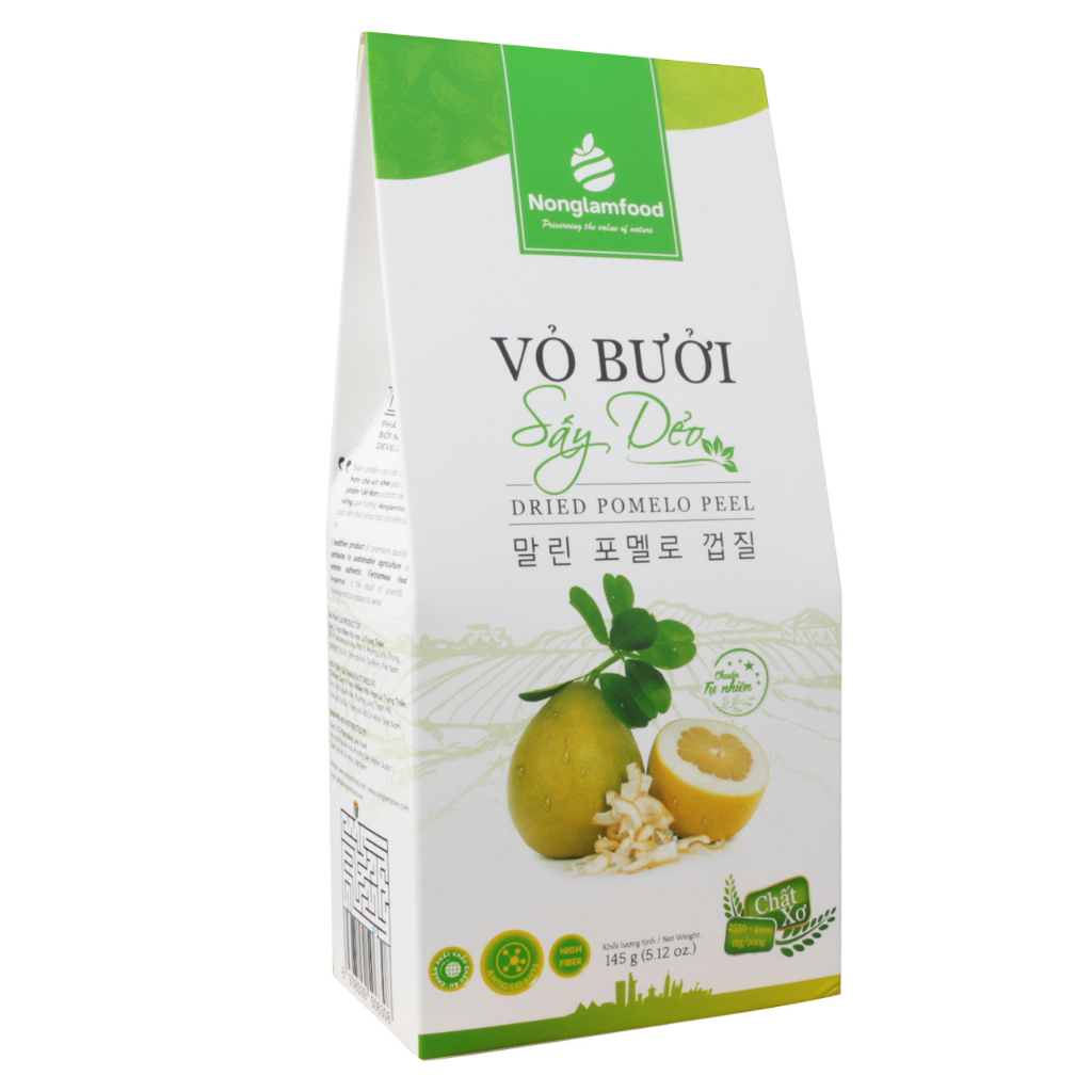 Combo 10 hộp Vỏ bưởi sấy dẻo Nonglamfood 145g | Giảm cân hiệu quả, tăng cường đề kháng tự nhiên