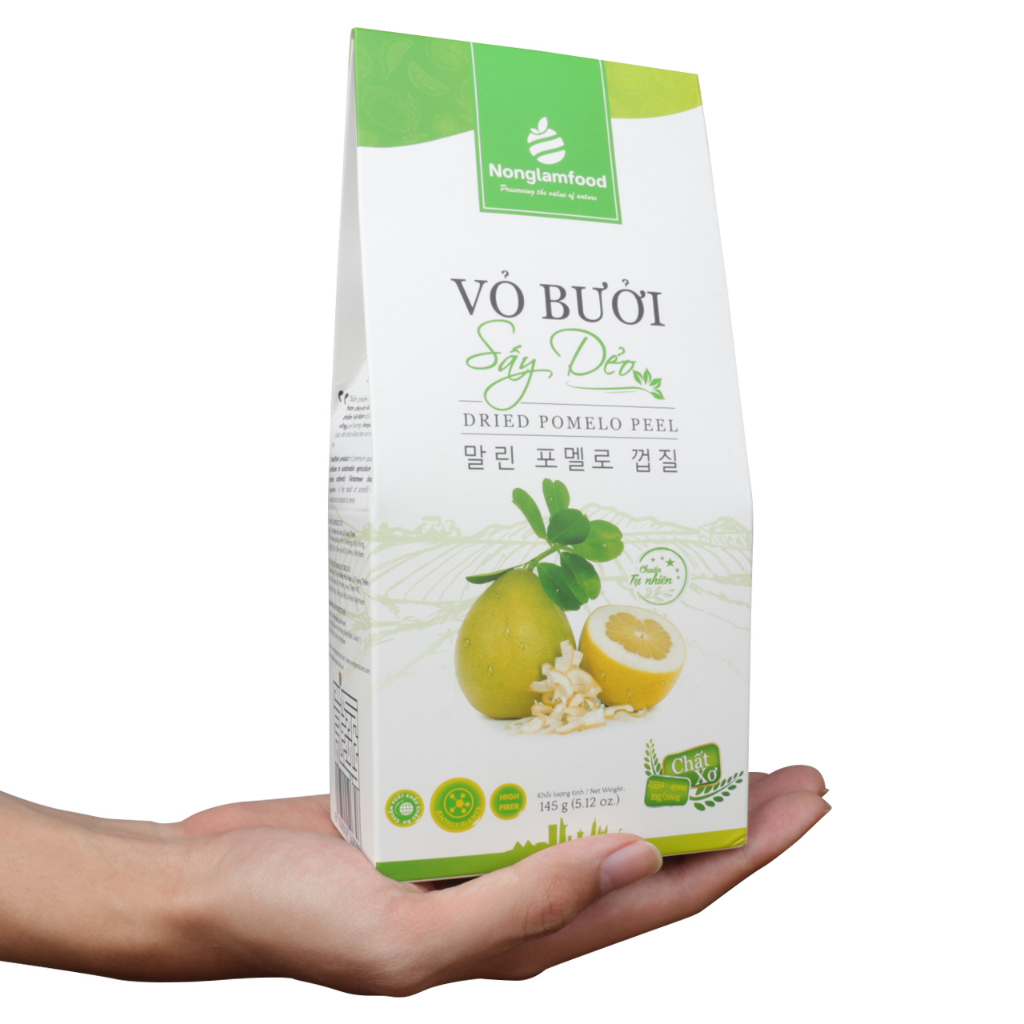 Combo 10 hộp Vỏ bưởi sấy dẻo Nonglamfood 145g | Giảm cân hiệu quả, tăng cường đề kháng tự nhiên